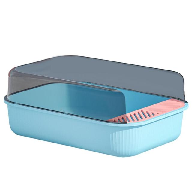 Cat Litter Box Semi Enclosed Litter Box With High Sides Detachable Shallow  Cat Toilet Litter Tray For Kitten Cat Pet Accessories - AliExpress